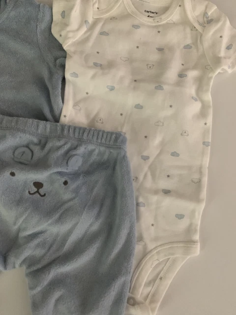 Carters Baby Boy Terry Jacket Bodysuit Pants Set Size 6 9 12 Months Blue Koala 2