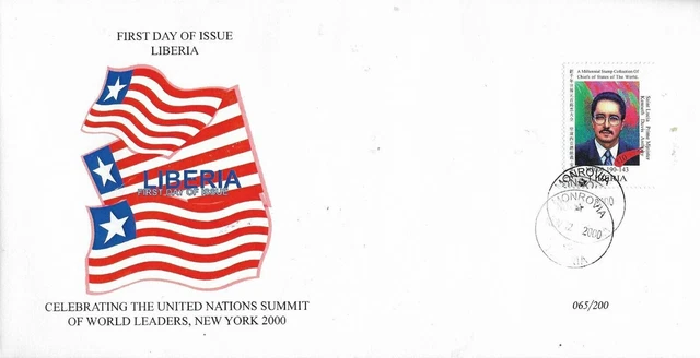 FDC Cover #065 USA ONU Dirigeants mondiaux MNH Îles de Sainte-Lucie PM...