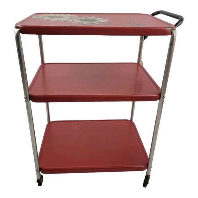 Vintage Cosco Utility Drink Cart With Outlet Custom Painted Mid-Century Modern Vintage Cosco Utility Drink Cart With Outlet Custom Painted Mid-Century Modern