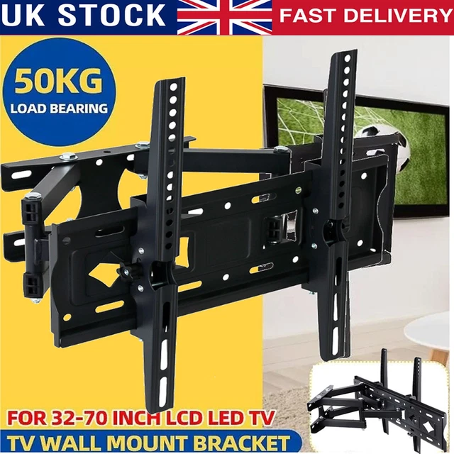Heavy-Duty TV Wall Mount For 36–80 Inch Screens – Holds Up To 75kg, Adjustable, UK Compatible
