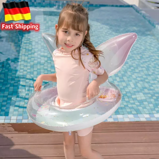 Mermaid Tail Sequin Swimming Ring Inflatable Pool Float for Kids (1-4 Years Old)