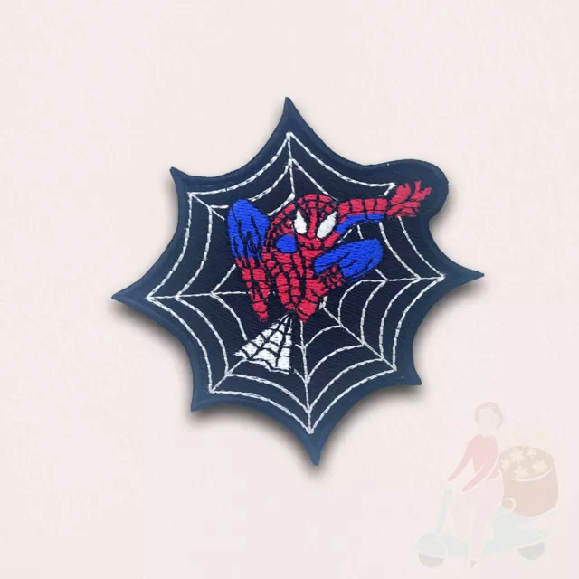 Spiderman Web Jumping Iron Sew On Patch Embroidered Marvel Badge