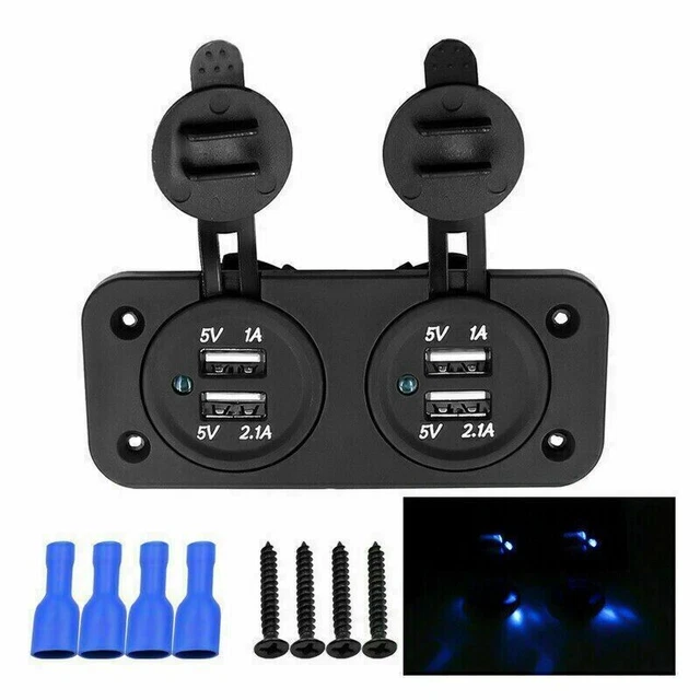12V DOUBLE USB Socket Dual Charger Camper Van Motorhome Caravan