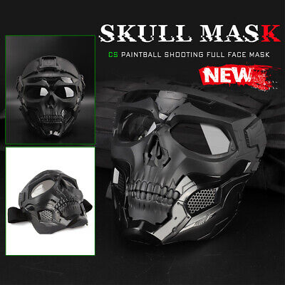 Tactical Skull Mask CS Airsoft Paintball Cosplay Protective Full Face Mask Toy