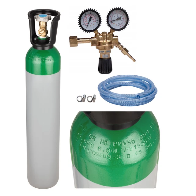 Bouteille D'argon 8 Litres – Gaz De Soudage Pur MIG/MAG/TIG Avec Détendeur, Silesiangaz
