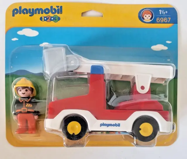 PLAYMOBIL - Camion de pompier avec échelle pivotante - Playmobil 1.2.3