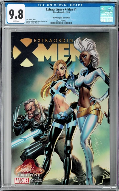 Extraordinary X-Men #1 CGC 9.8 (Jan 2016, Marvel) JScottCampbell.com Variant