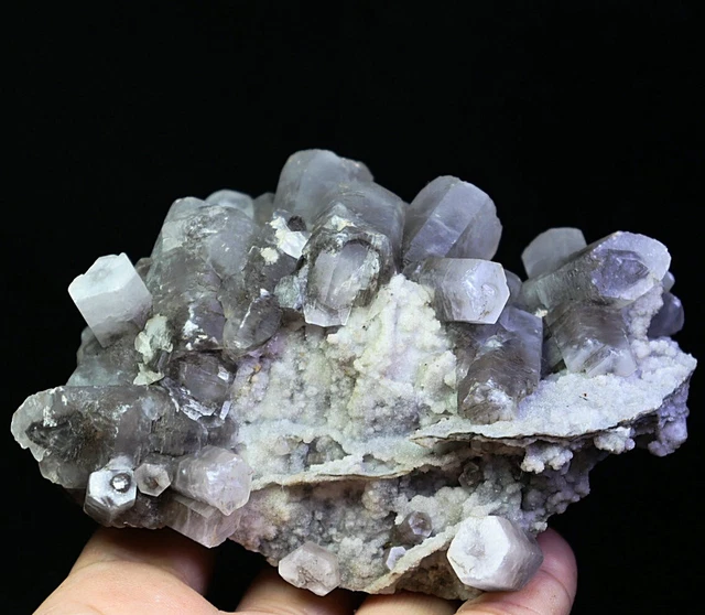 460g New find Natural Columnar Calcite Quartz Crystal Cluster Mineral Specimen
