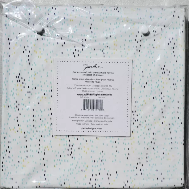 Petit Pehr Showers Sweet Dreams Crib Sheet Blue White Brand NEW