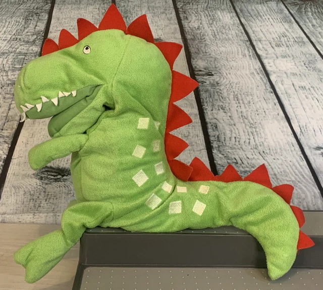 IKEA LASKIG GREEN Dragon Dinosaur Hand Puppet Plush Soft Toy 15” £5.90 PicClick UK