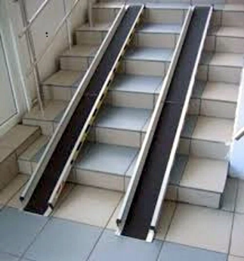 Alurampe Rollstuhl 274cm - Klappbare Teleskoprampe Aus Aluminium