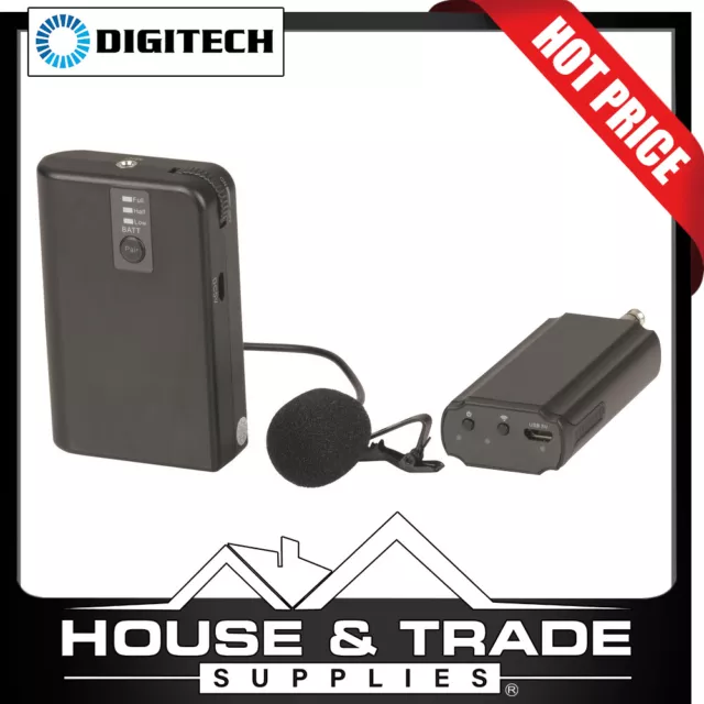 Digitech Wireless Lapel Microphone & Receiver UHF AM4045