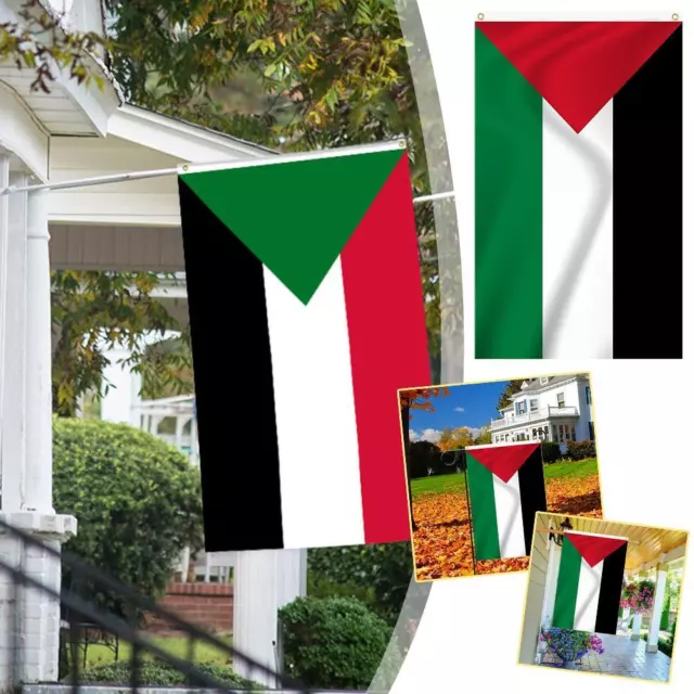 Palästina Flagge große palästinensische Nahe Osten 5x3 Fuß kostenlose Gaza-Unterstützung] HEISS