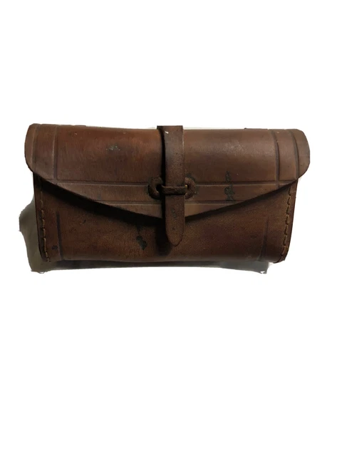 Sacoche Vélo Vintage En Cuir ASTRALE - Trousse à Outils Marron - Fabrication Française