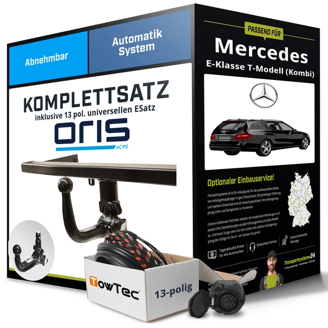 Für C T-Modell Typ S205 (Oris) Anhängerkupplung Abnehmbar + E-Satz 7pol