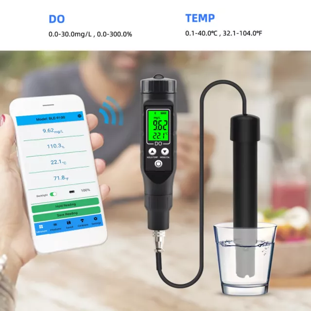 Detector Dissolved Oxygen Detector Dissolved Oxygen Analyzer Portable Bluetooth