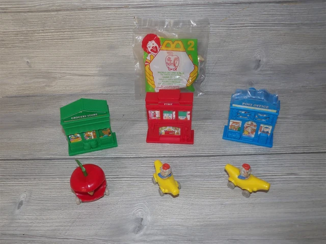 Lot Richard Scarry McDonald's Lowly Worm Bananas Gorilla 3 Playsets Vintage