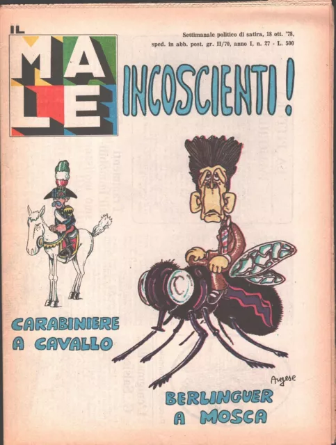 Rivista Il Male n. 27 - 18 ottobre 1978 anno I - Incoscienti ed. RCS MediaGroup
