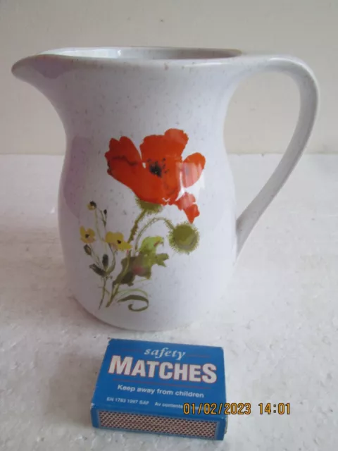 VINTAGE  KERNEWEK CORNISH  POTTERY  POPPY  JUG     see description