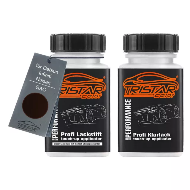 Autolack Lackstift für Datsun Infiniti Nissan GAC Garnet Black Perl 2 x 50ml