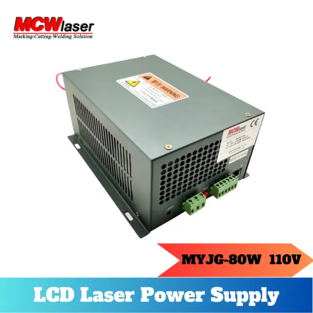 HQ 80W MYJG-80 CO2 Laser Power Supply for CO2 Laser Engraver Cutter 110V 220V