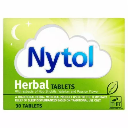 Nytol Herbal Good Sleep Aid Tablets - Insomnia Sleeping Natural - 30 Tablets