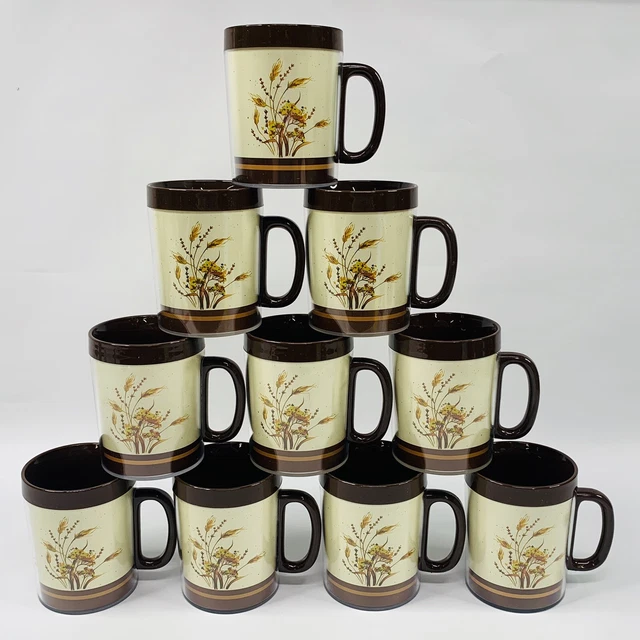 Vintage 1982 Thermo Serv Mugs (Lot Of 10) Barely Used MADE IN USA