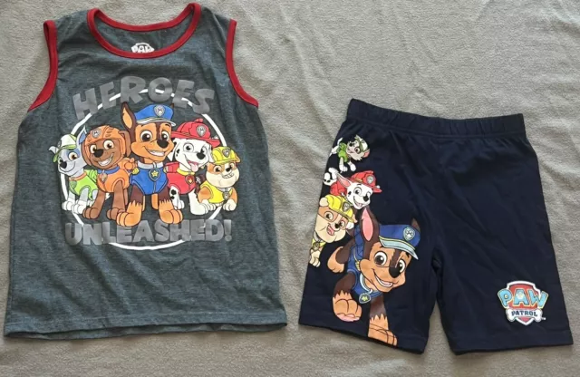 Paw Patrol Tank Top Size 5/6 and Shorts Size 5