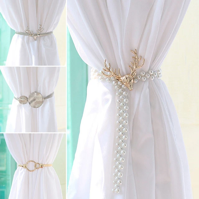 1Pc Metal Spring Window Curtain Buckle Tieback Clip Curtain Strap Holdbacks Clip