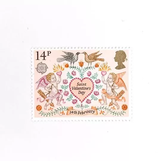 1 x Saint Valentines Day 14p 14th February UNused GB Mint mnh Postage Stamp