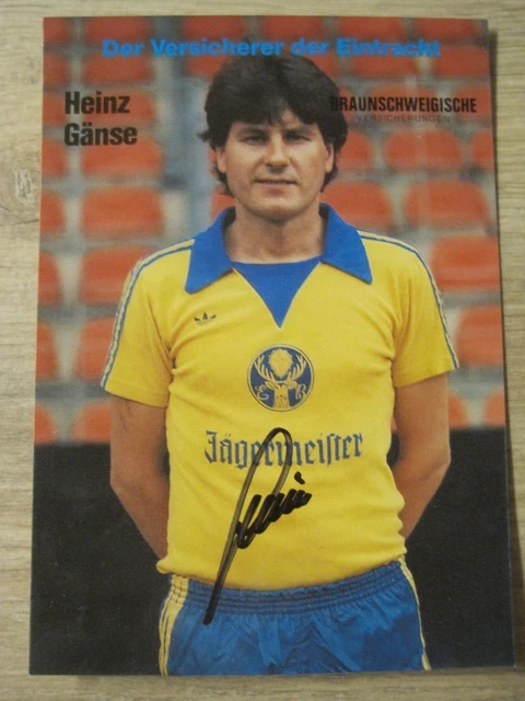 Heinz Gänse Eintracht Braunschweig  1981/82 Satzkarte  Autogrammkarte