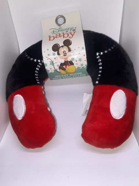 Disney Baby Mickey Mouse Neck Roll Pals, Travel  Pillow, 9” Plush NWT