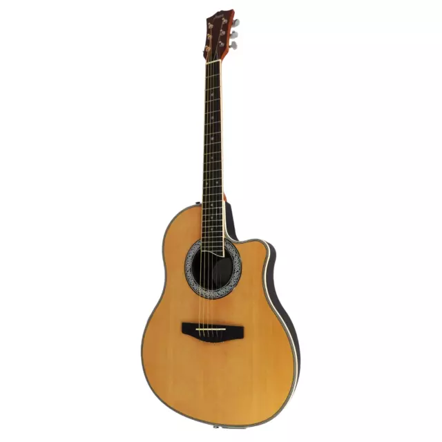 CARAYA ALL FLAME Maple Body Electric-Acoustic Guitar w/EQ+Free Gig Gag