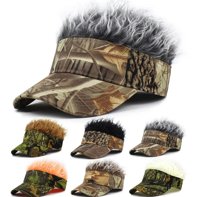 Fashionable Men's Outdoor Golf Sun Visor Wig Hat for Sports Enthusiasts