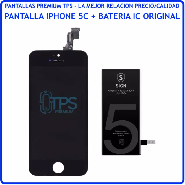  Pantalla iPhone 5C (TPS Premium) + Batería IC Original  Gratis MRW 24 Hs 