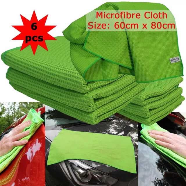 Car Cleaning Cloth Microfibre Towel Car Auto Household Wash Lint Free XL 6PC