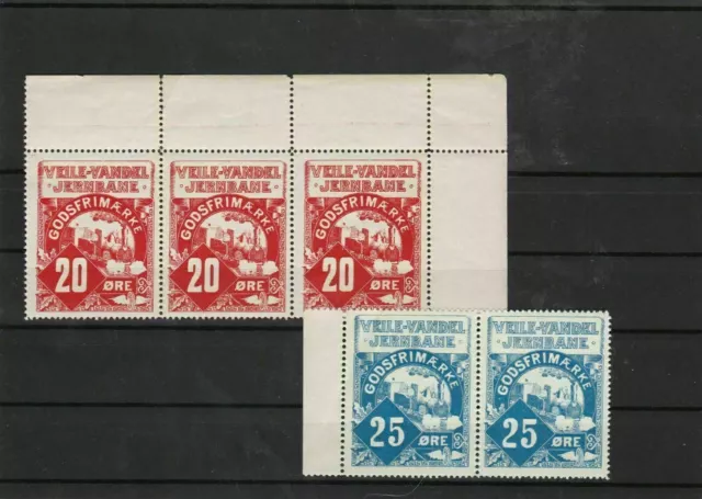 denmark mint local post railway  stamps ref 7759