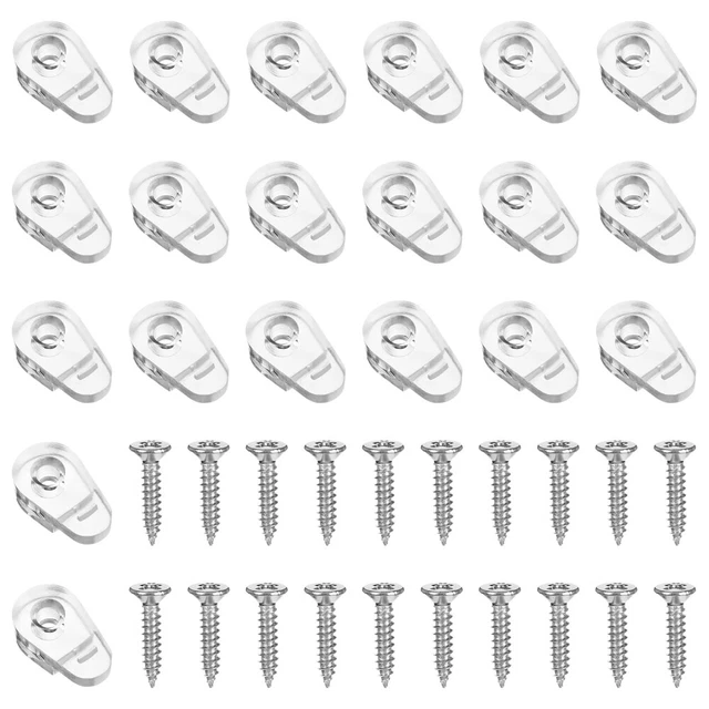 20 piezas clips de espejo de montaje premium de plástico resistente reutilizable clips de fijación de espejos