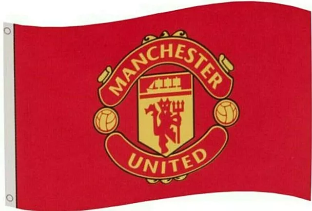 MANCHESTER UNITED FC LARGE FOOTBALL CLUB MAST FLAG OFFICIAL MUFC 5' X 3' ft MUFC 2