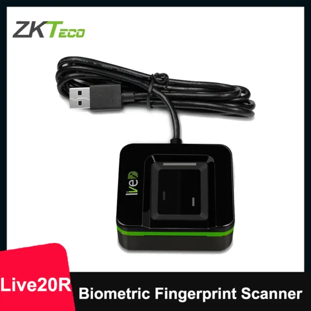 ZKTeco Live20R USB Biometric Fingerprint Scanner Reader ID Sensor with USB Cable