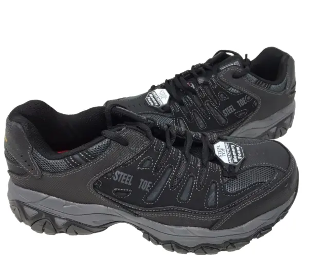Skechers Men's Work Relaxed Fit Cankton St 4E Wide Sneakers Size:10 #77055 121GH