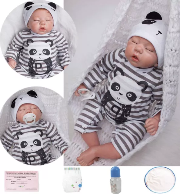 20" Reborn Baby Dolls Lifelike Silicone Soft Vinyl Handmade Newborn Xmas Gifts