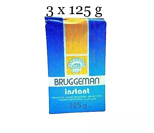 3 x 125 g Bruggeman Hefe trockenhefe Backhefe Vakuumverpackt Backmittel Brot