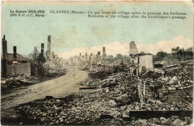 CPA Militaire, Glannes - What remains of the village after the passage (278849)