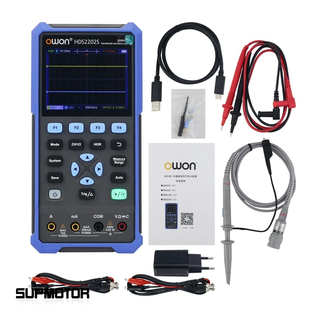 Oscilloscopio Digitale OWON HDS2202S – 2 Canali, 200 MHz, 1 GSa/s, Serie HDS200