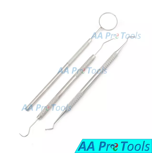 Dental Hygiene Tool Set - Dental Tooth Pick, Mouth Mirror, Tarter Scraper x3