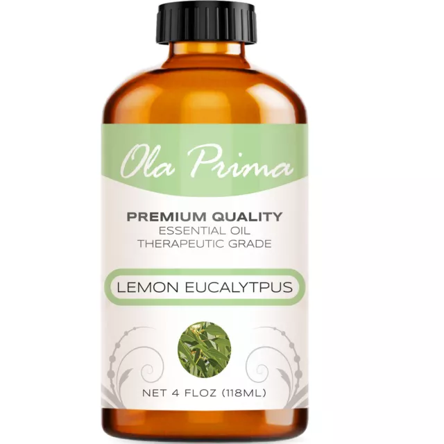 Lemon Eucalyptus Essential Oil - Multiple Sizes - 100% Pure - Amber Bottle