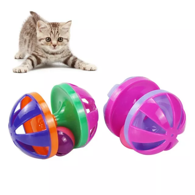 Manubrio a palla campana gatto gattino interattivo graffio gioco di allenamento giocattolo