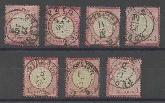 Deutsches Reich Michel Nr. 4 Lot mit Sachsen-Nachverwendungen
