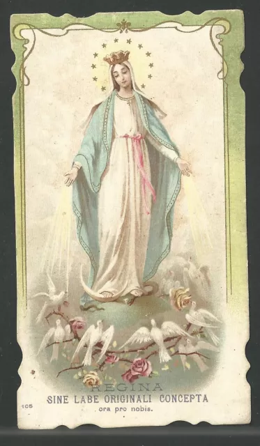 Estampa antigua de la Virgen andachtsbild santino holy card santini